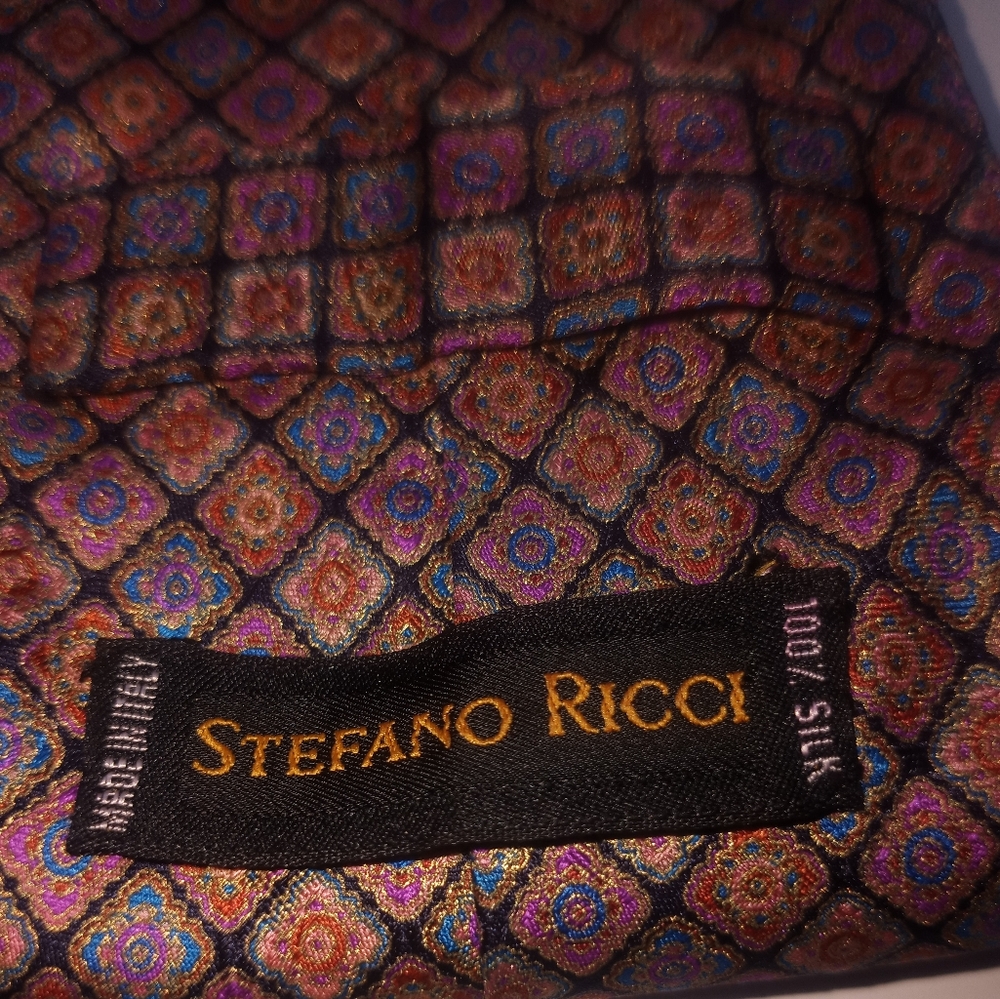Stefano Ricci 100% silk tie made in Italy muti colored pattern